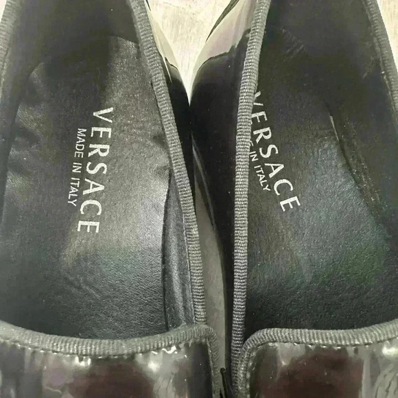 Versace Men\'s‎ Patent Leather Ombre Loafers Dress Shoes Made in Italy Size 44 main image 8